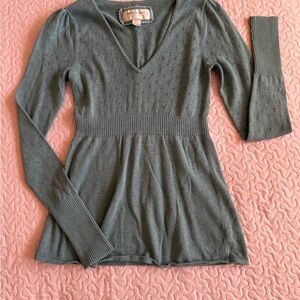 American Eagle Outfitters Teal Knit Top